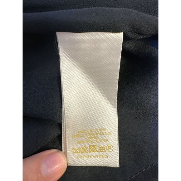 Kate Spade Black Flutter Sleeve V-Neck Elastic Waist Dress Size 12 - Picture 7 of 7